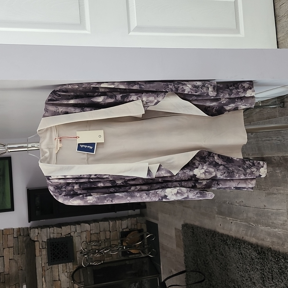 Ladies XL Solitaire Floral Suede Jacket